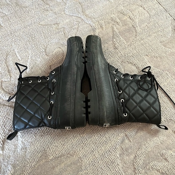 SPERRY Black QUILT DUCK BOOTS WOMEN'S Sz 8 Waterproof Rubber Winter Warm - Picture 4 of 11